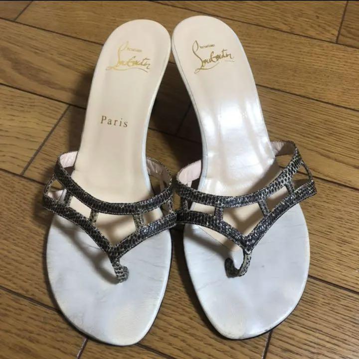 最安値 Christian Louboutin サンダル ミュール size36 ヘビ柄 vU2Mj-m35436706773 SALE豊富な