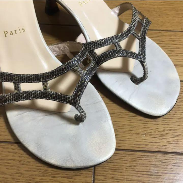 最安値 Christian Louboutin サンダル ミュール size36 ヘビ柄 vU2Mj-m35436706773 SALE豊富な