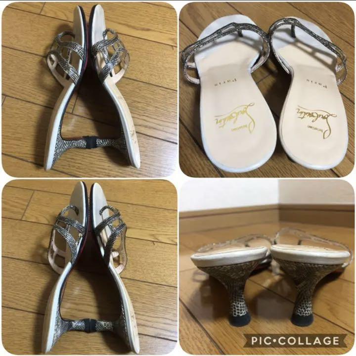 最安値 Christian Louboutin サンダル ミュール size36 ヘビ柄 vU2Mj-m35436706773 SALE豊富な