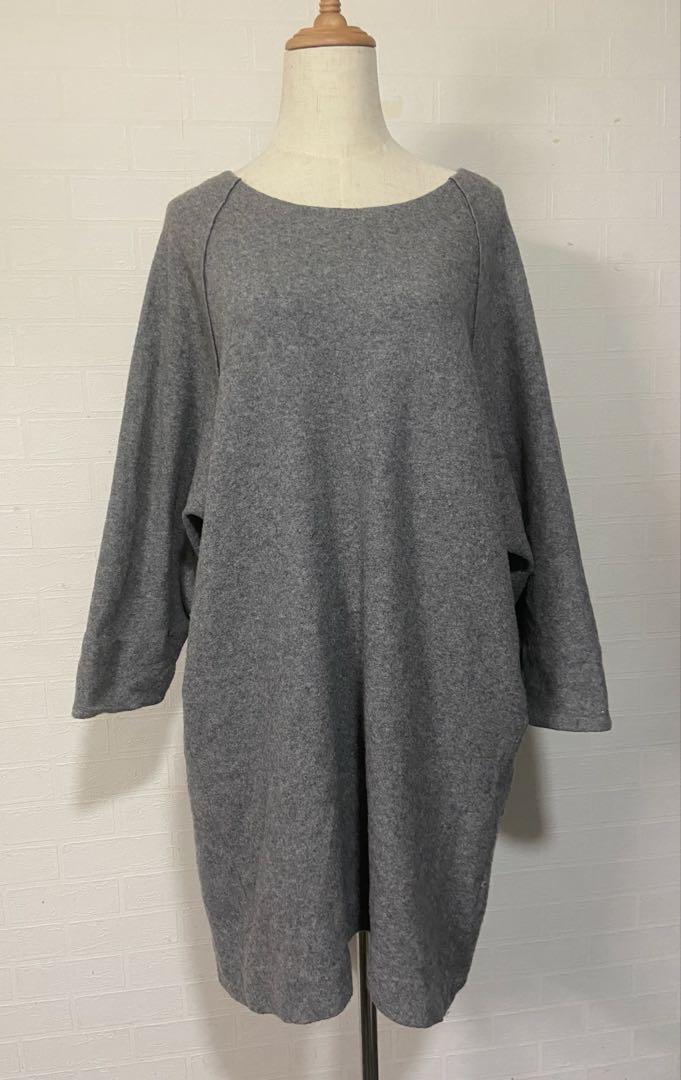 GALERIE VIE グレー　チュニック丈　スモック　ラグラン袖　サイズ1美品