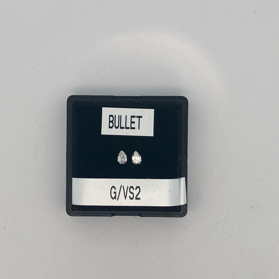 BULLETカット ペア メレダイヤモンドルース 計0.37ct