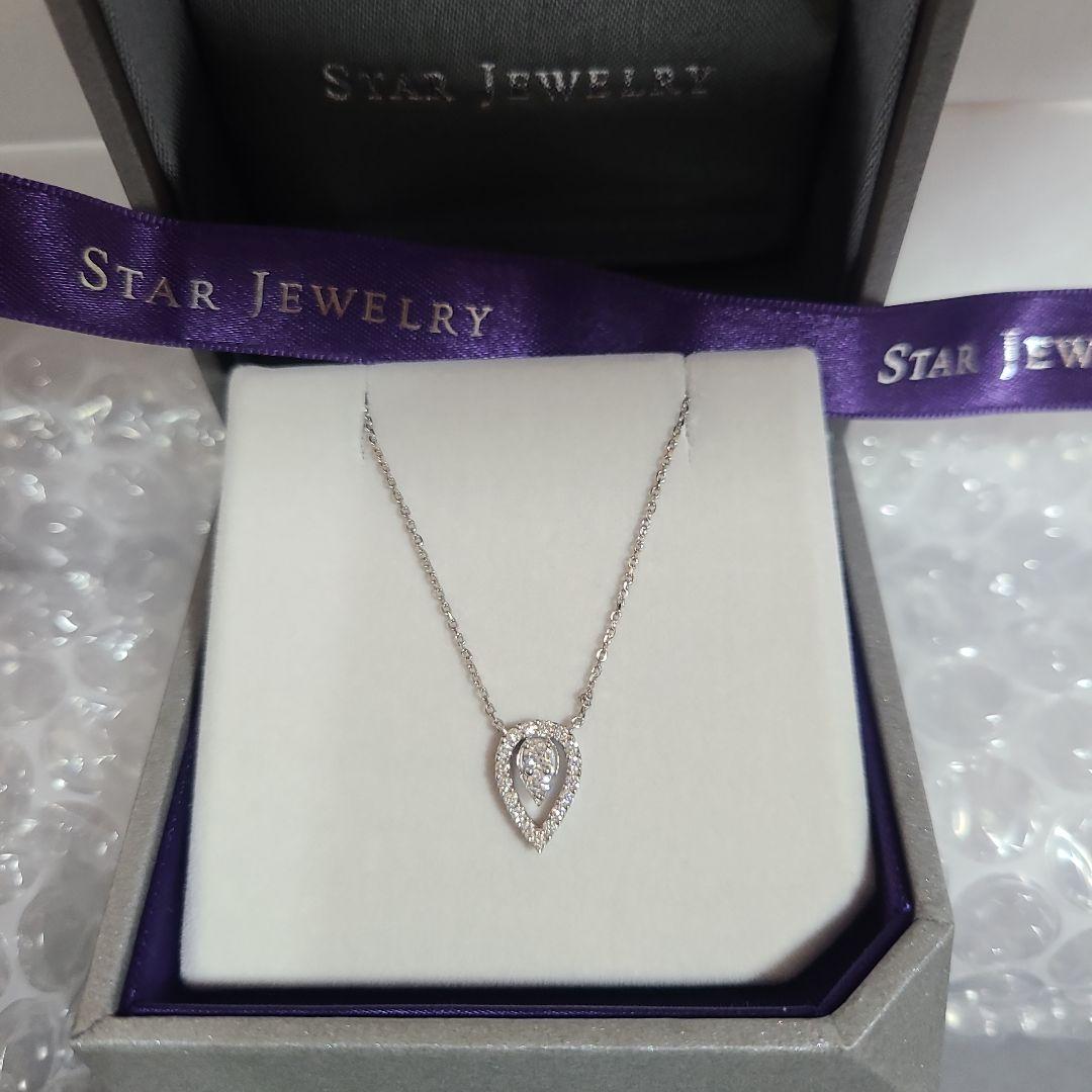 新品未使用　STAR JEWELRY プラチナダイヤネックレス