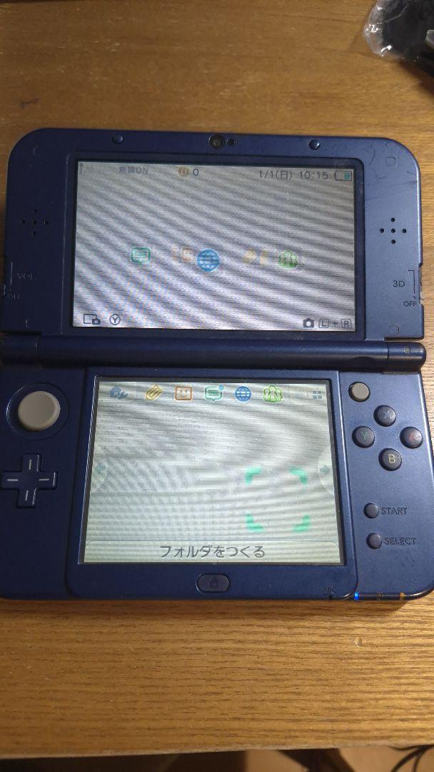 new3dsll メタリックブルー　下画面ips液晶　ジャンク　717HM