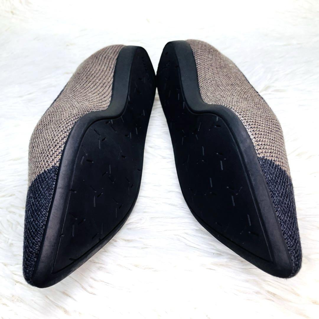 【極美品】steppi 7 ステッピ フラットシューズ ポインテッド ニット