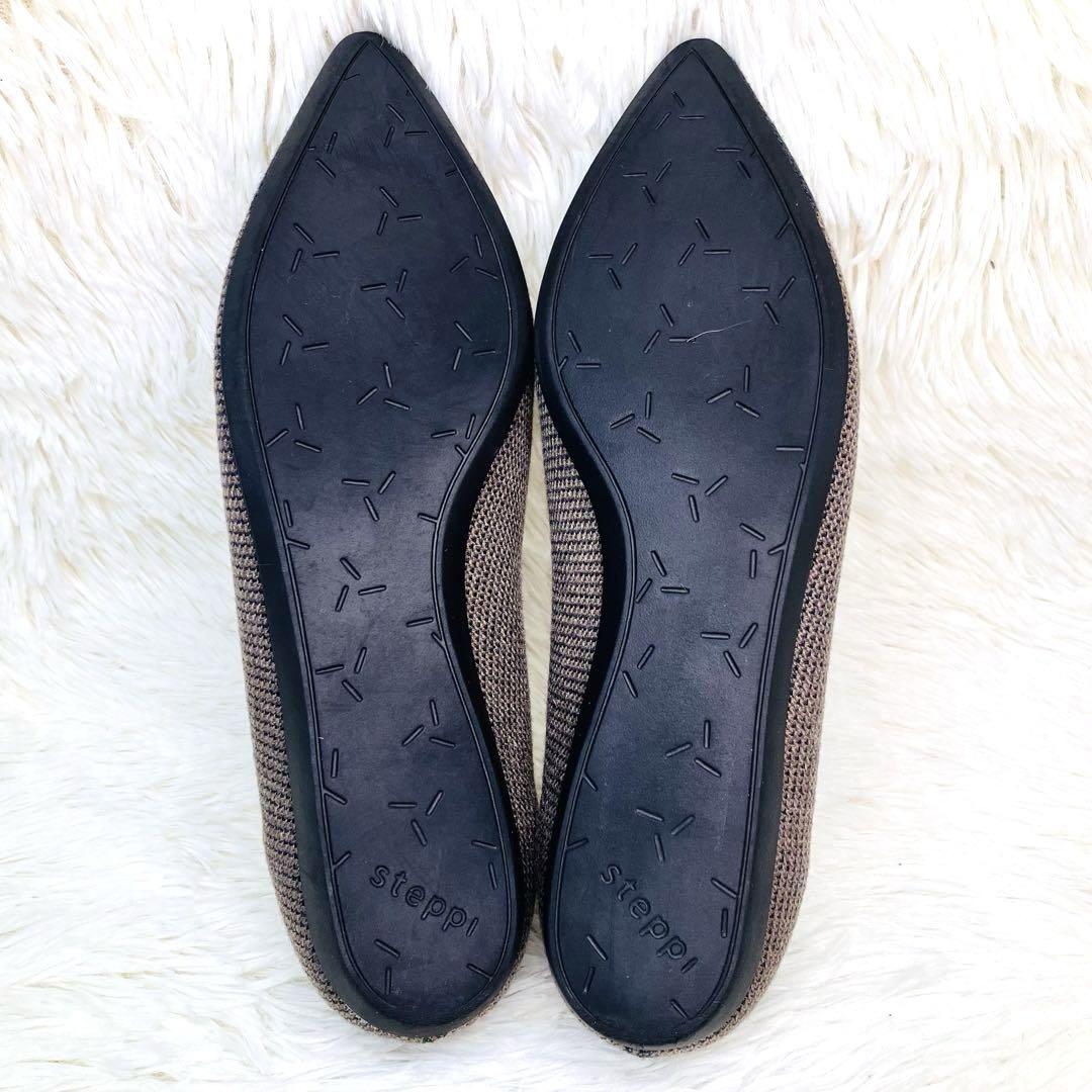 【極美品】steppi 7 ステッピ フラットシューズ ポインテッド ニット