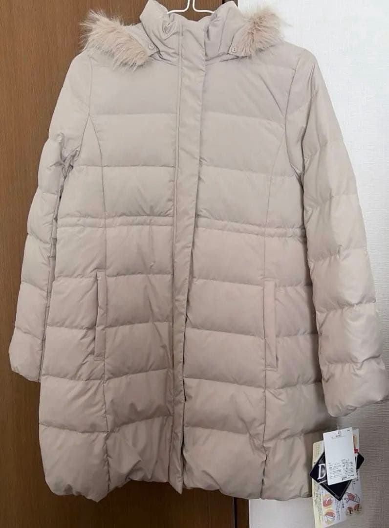 ママコート　ケープ付き　オフベージュ　M 新品タグ付き