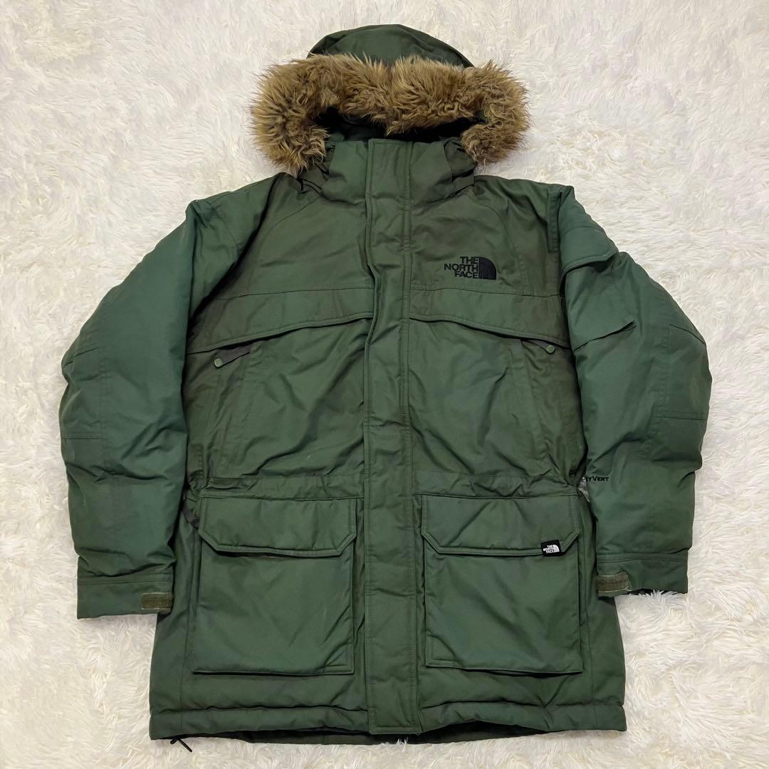 《状態良珍品早い者勝ち》ノースフェイスマウンテンダウンジャケットフード有カーキ