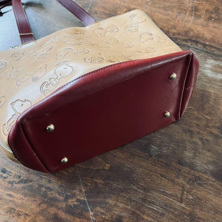 【ルカリ】 SNOOPY スヌーピー レザートートバッグ ハンドバッグ ピーナッツ CUkbd-m35456326389 までの