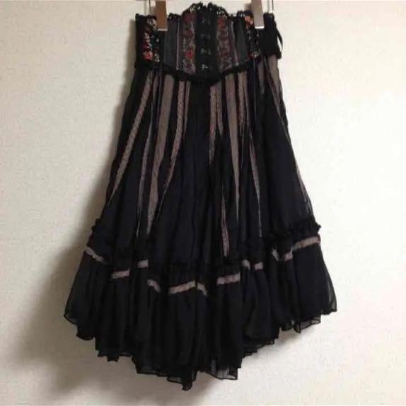 ozz oneste ボリューム薔薇刺繍スカート