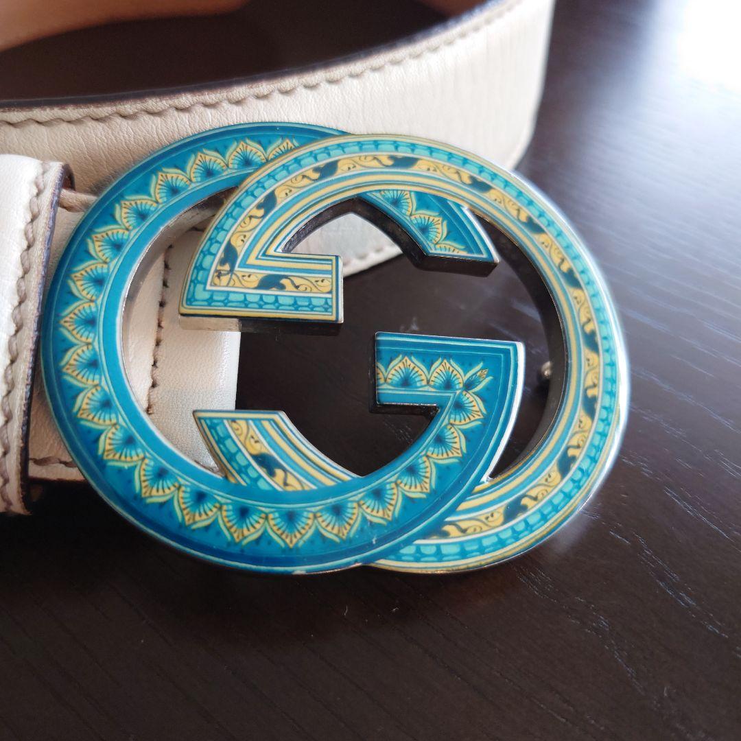GUCCI (グッチ) ホワイト ベルト レディース