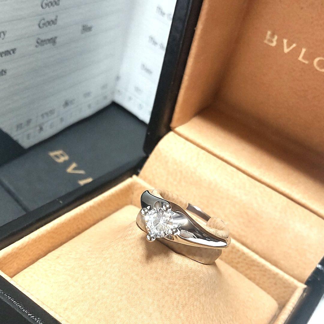 新品同様♡BVLGARI♡高品質ダイヤ♡大粒0.507カラット♡プラチナリング