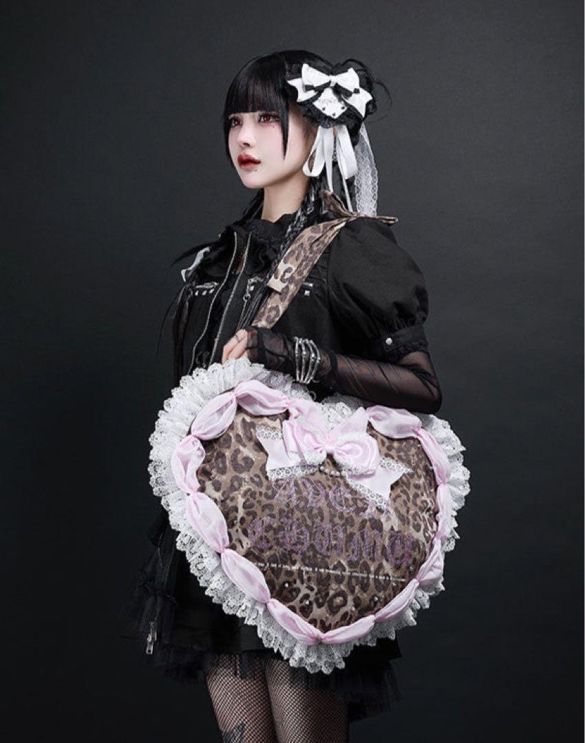 Avenchum Love heart's cake tote bag ヒョウ柄