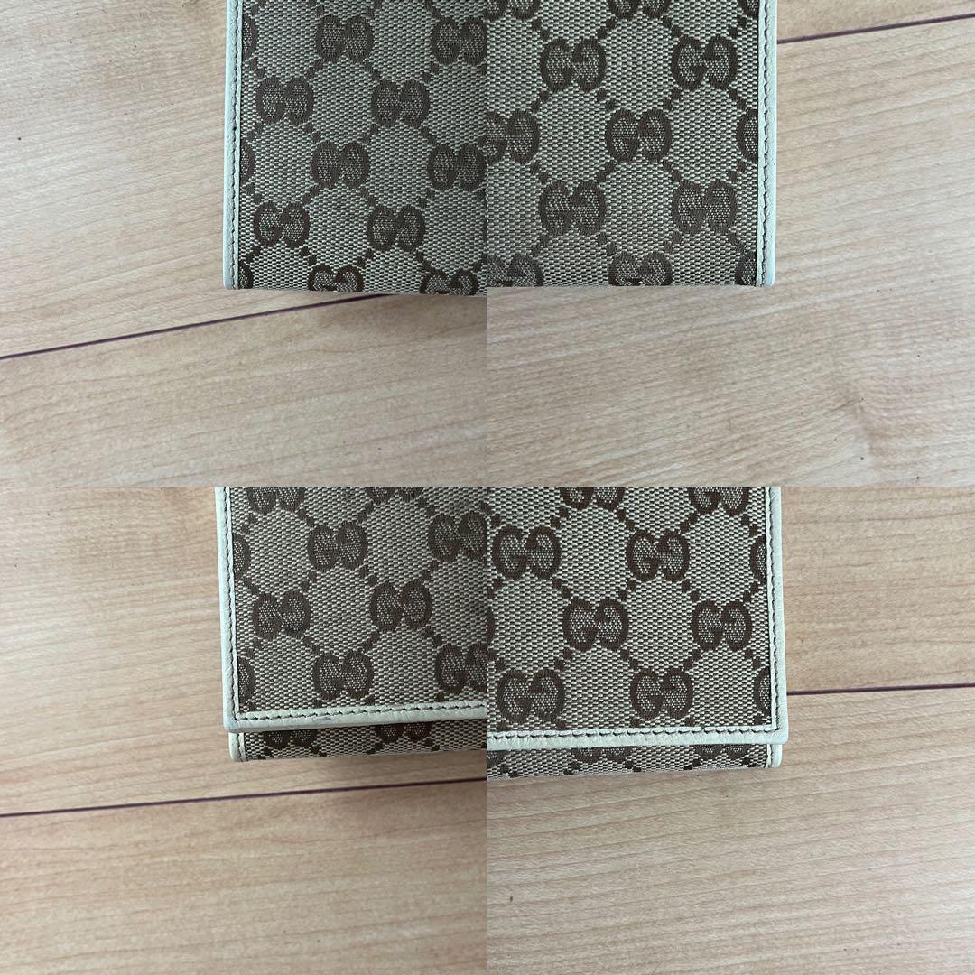 GUCCI グッチ 財布 長財布 GG アイボリー　キャンバス ロゴ
