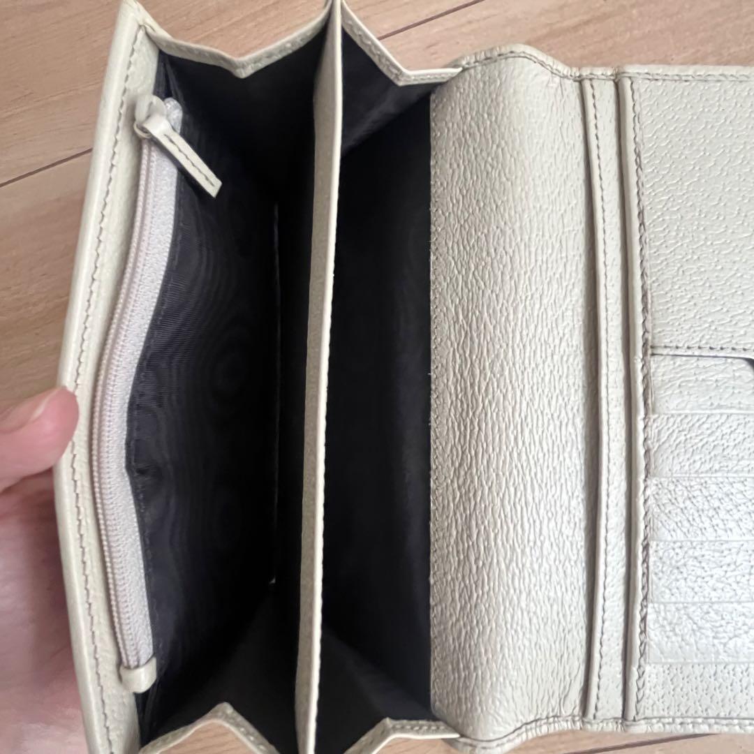 GUCCI グッチ 財布 長財布 GG アイボリー　キャンバス ロゴ