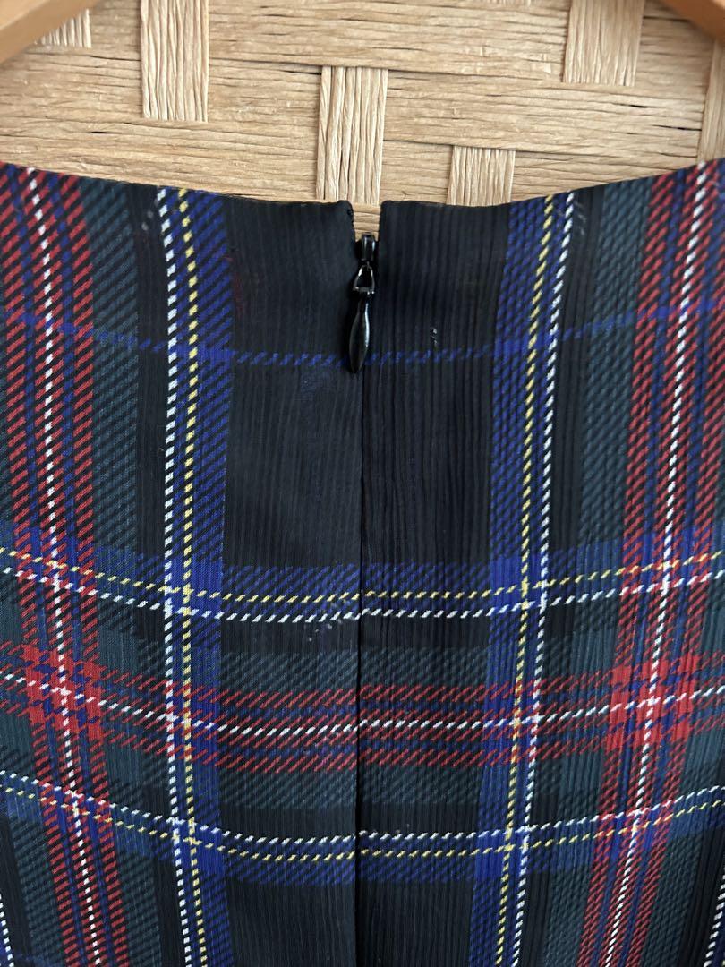 York land ヨークランド チェック柄 シフォンワンピース 7号