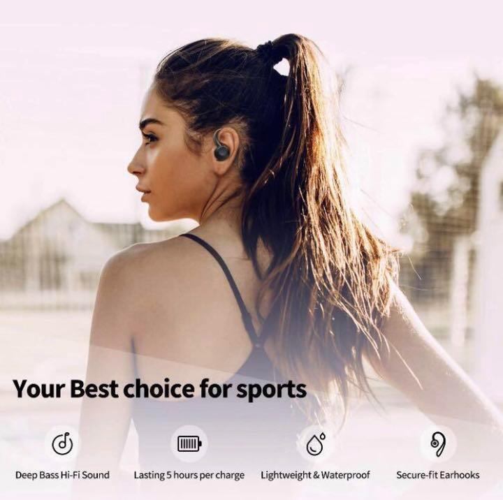 どんなに激しい動きでも耳から落下しない＆不快感0で超快適♪❤スポーツイヤホン