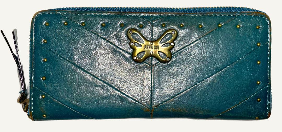 ANNA SUI 財布 ターコイズ アナスイ 蝶 バタフライ☆
