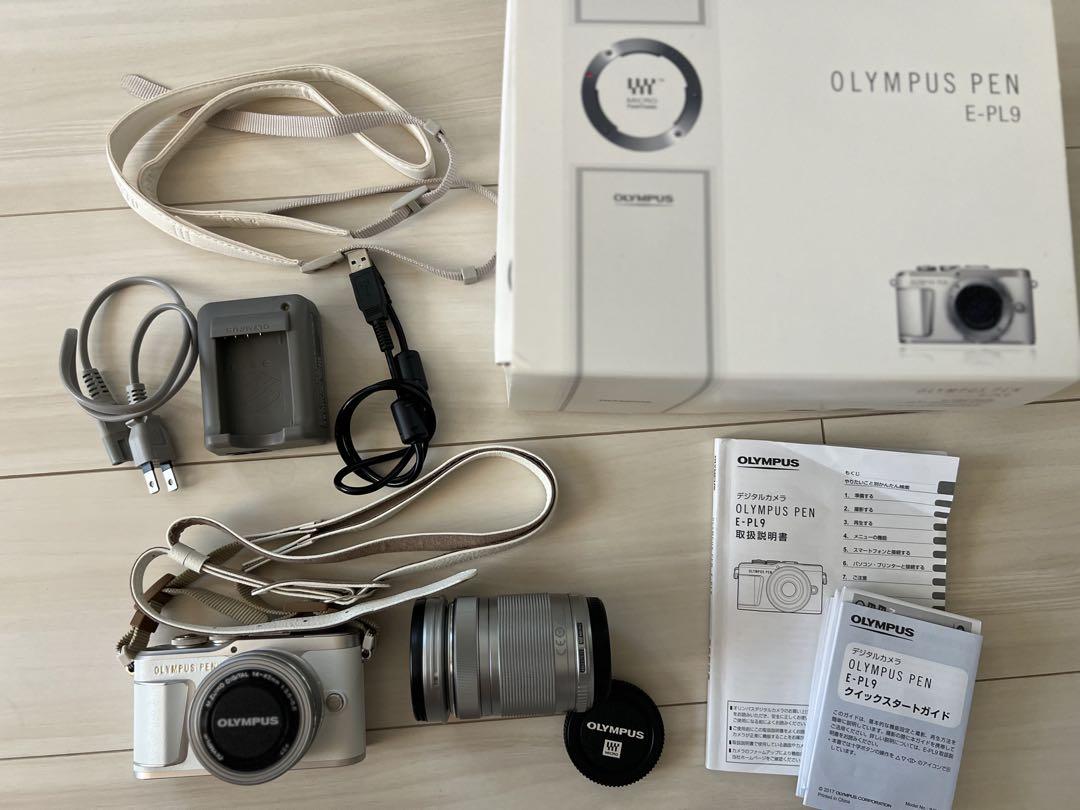 OLYMPUS PEN E-PL9 本体とレンズ2本　ストラップ付