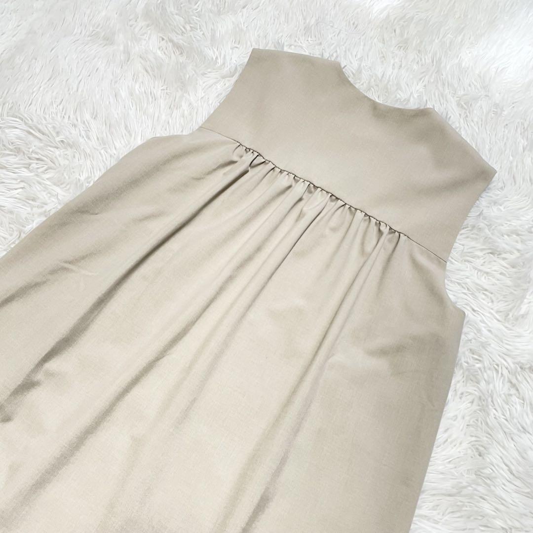 ✨極美品✨vin ヴァン ポイントパール ロング ジレ ジャケット ベージュ