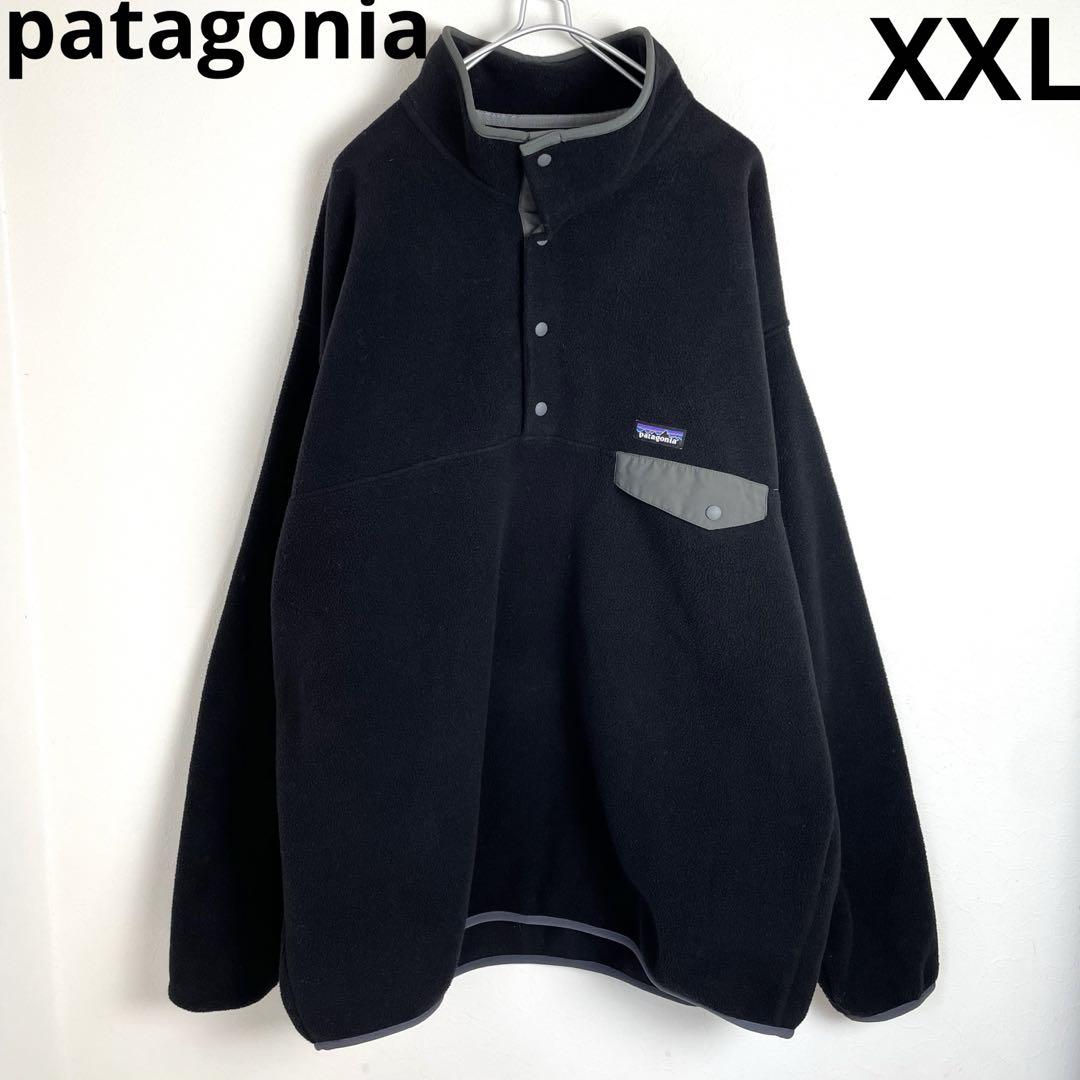 美品 パタゴニア スナップT フリース シンチラ ブラック 大きいサイズXXL