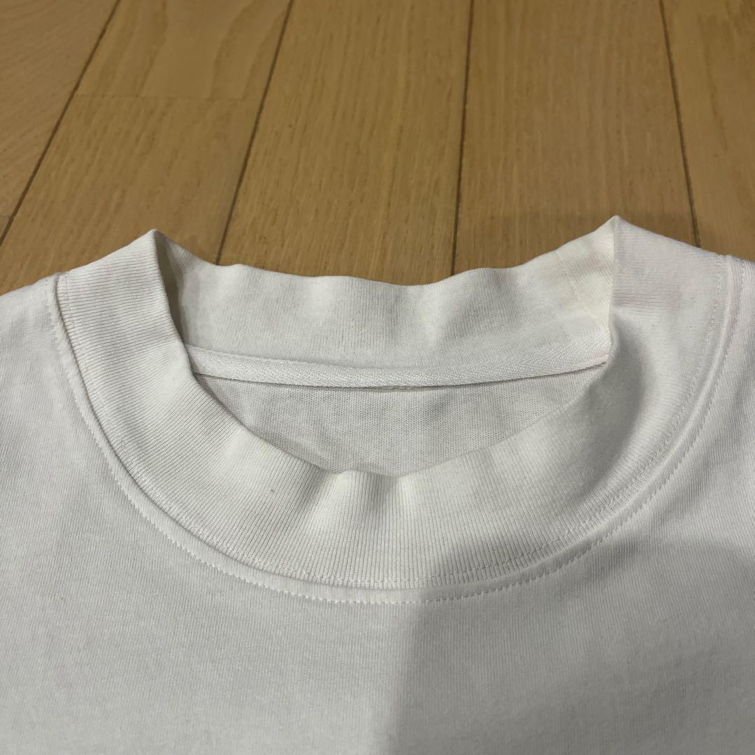 TANGRAM パズル ロゴ ショートモックネック Tシャツ ホワイト L