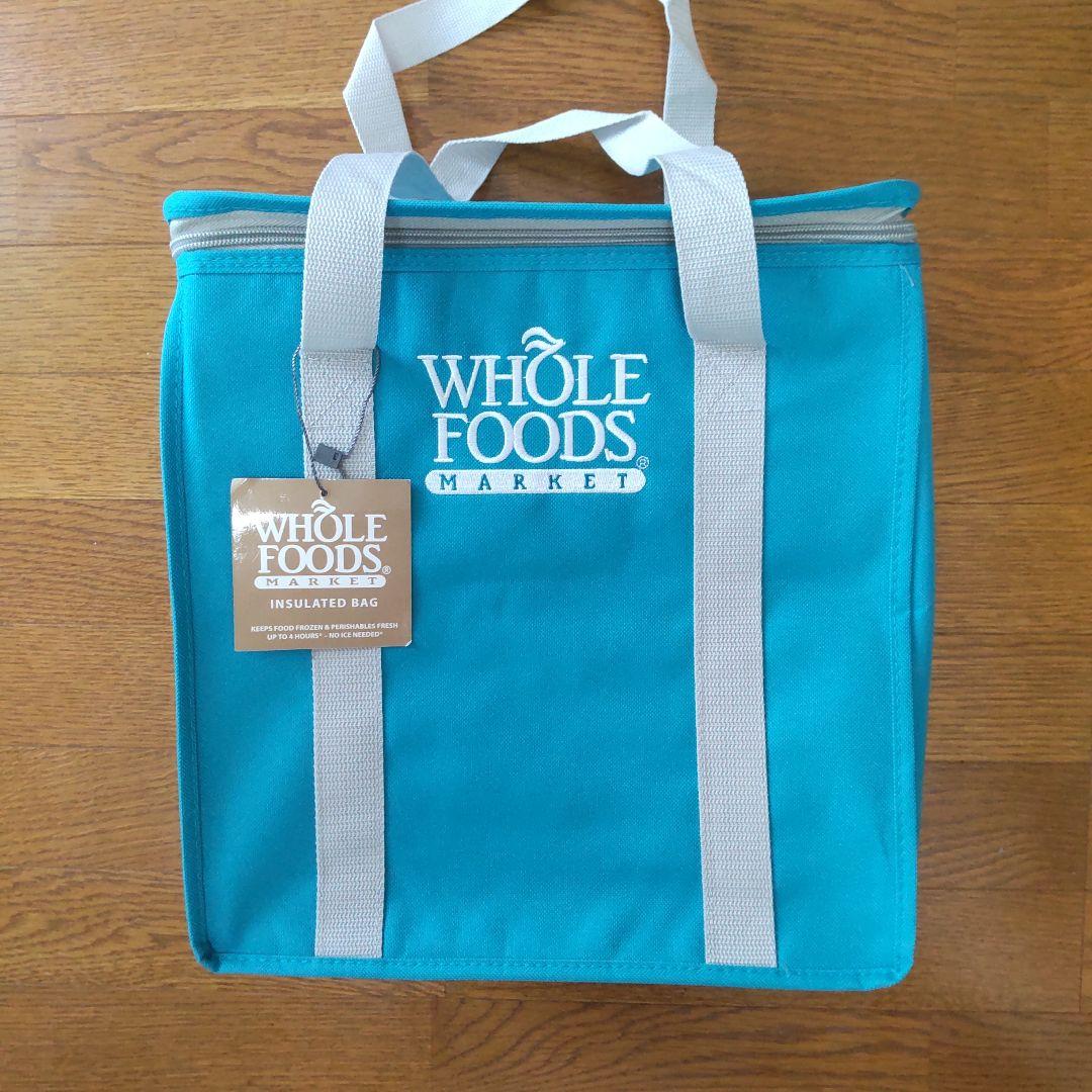 WHOLE FOODS MARKET保冷機能付きエコバッグスカイブルー