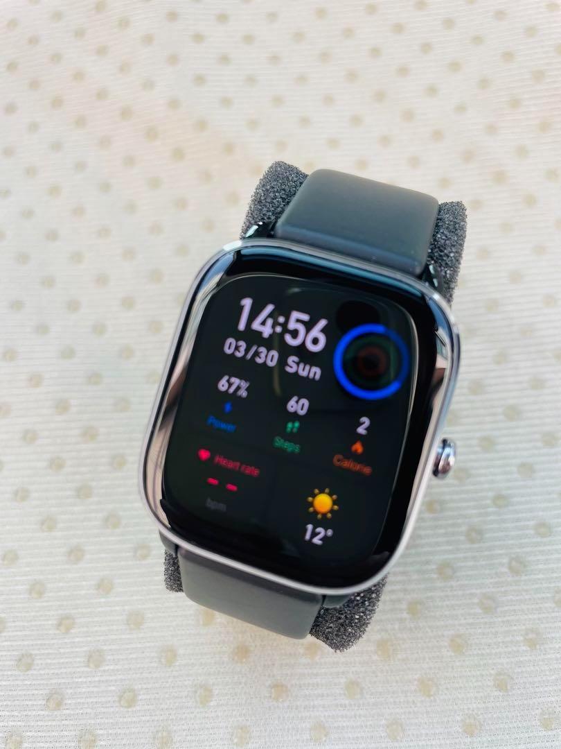 黒色Amazfit GTS 4 Mini スマートウォッチ 日本語Alexa対応