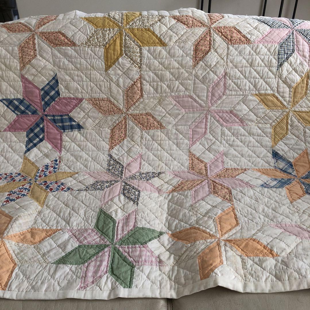 アンティークキルト　パッチワーク　ハンドメイド