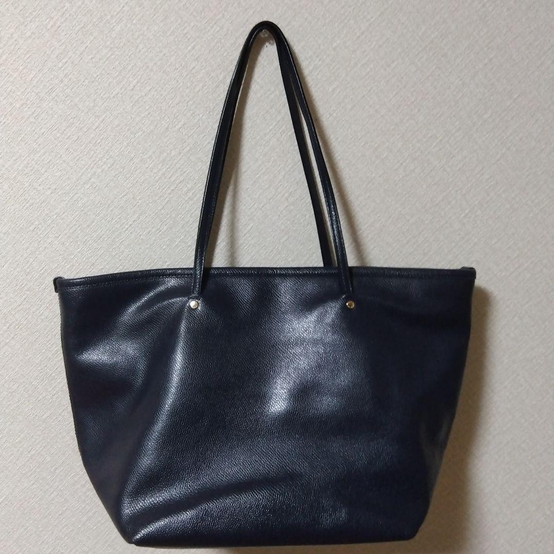 コーチ　レディース　トートバック　ネイビー　(美品)