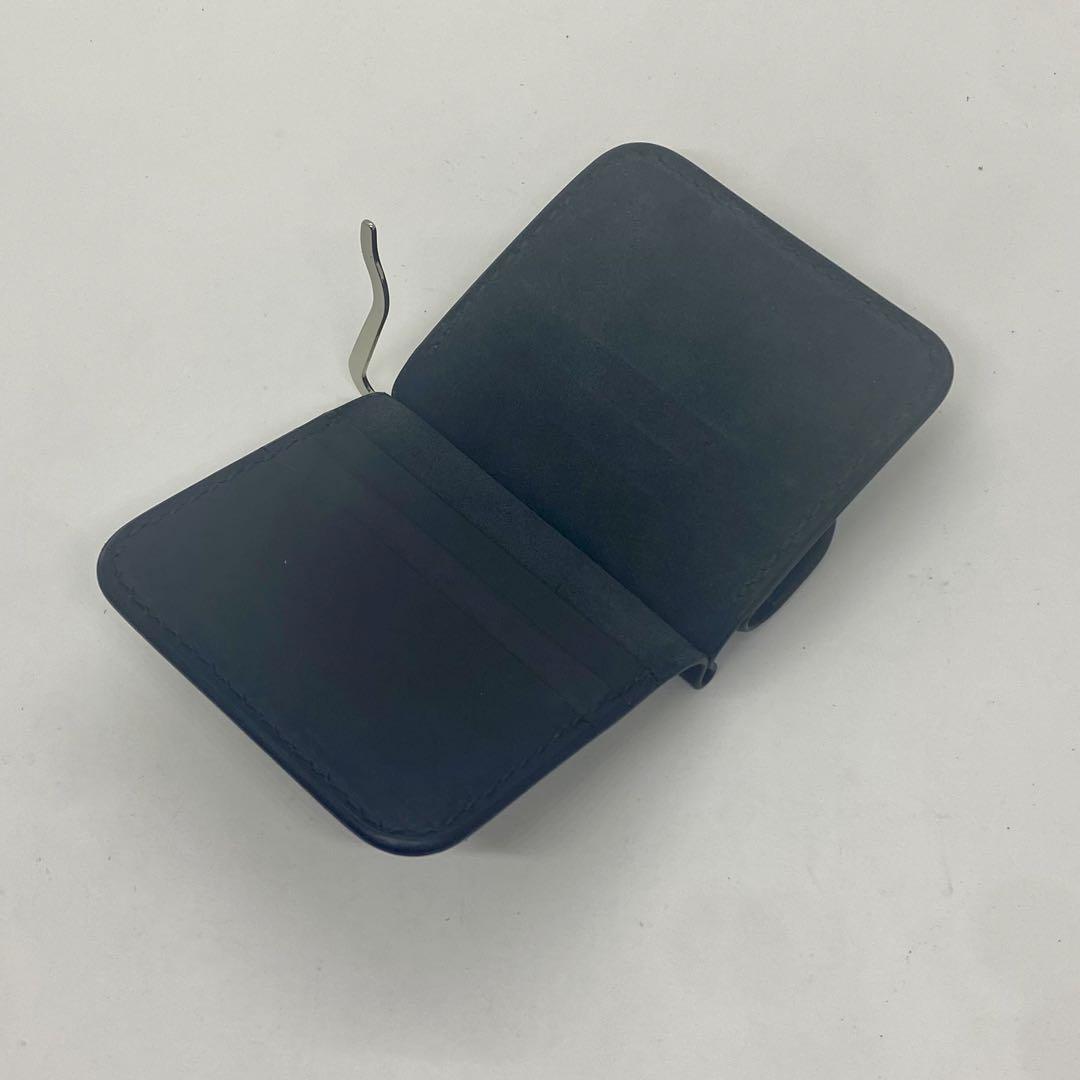 ‼️SALE‼️マネークリップ　ショート財布　オーバルナバホコンチョ　黒　ブラック 本革マネークリップ ショート財布 オーバルターコイズコンチョ