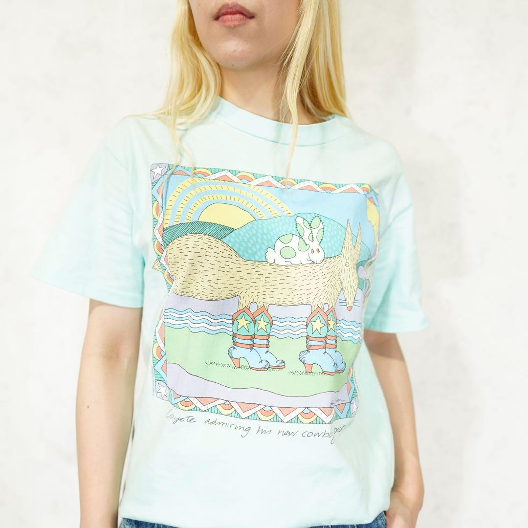 80´s USA VINTAGE アメリカ古着アニマルプリントデザインTシャツ