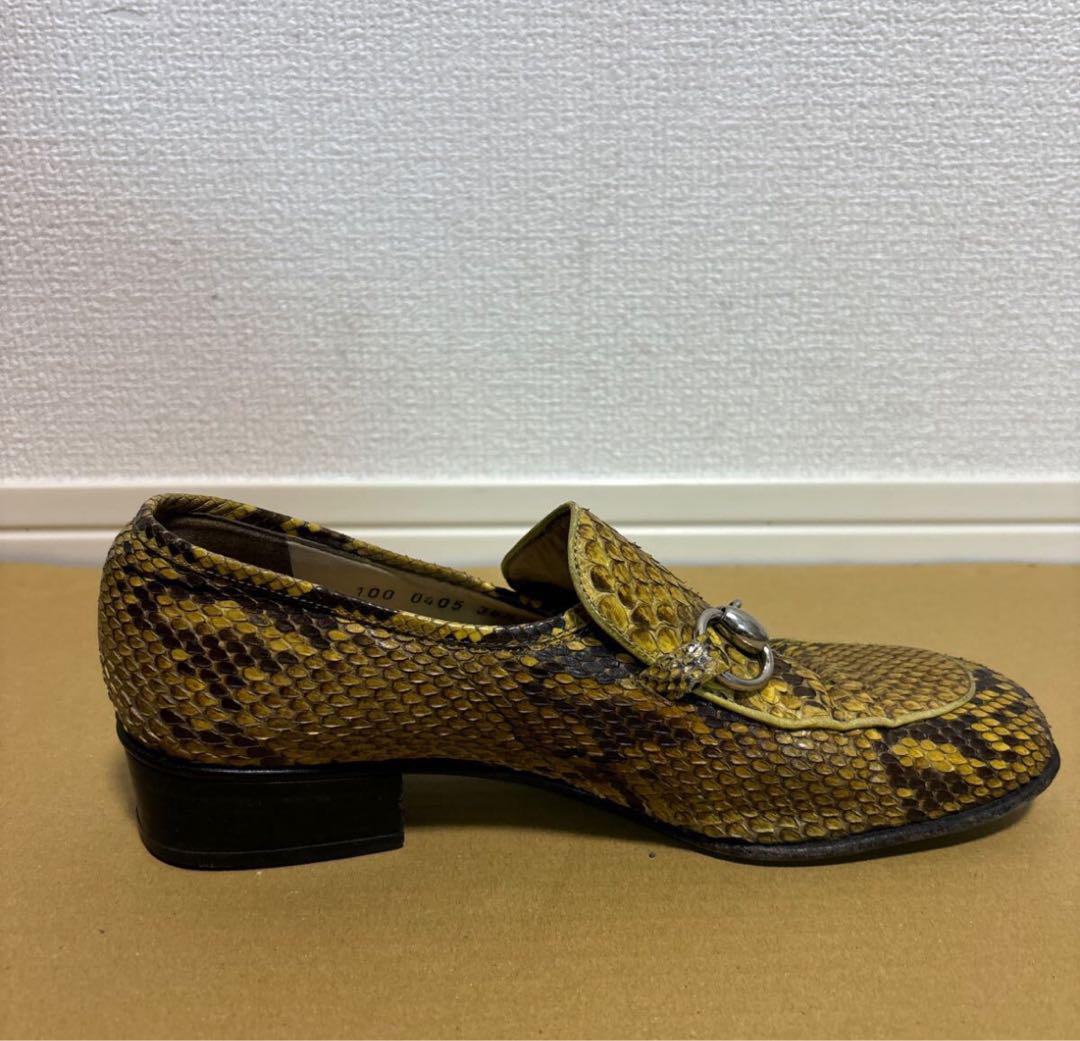 GUCCI グッチ ホースビット ローファー ベビ革 パイソン 革靴