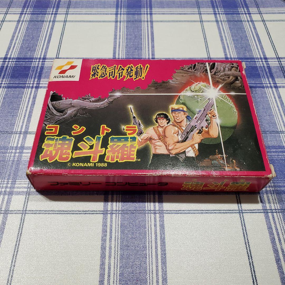 FC ファミコン 魂斗羅 箱説つきチラシ付属 コナミ KONAMI