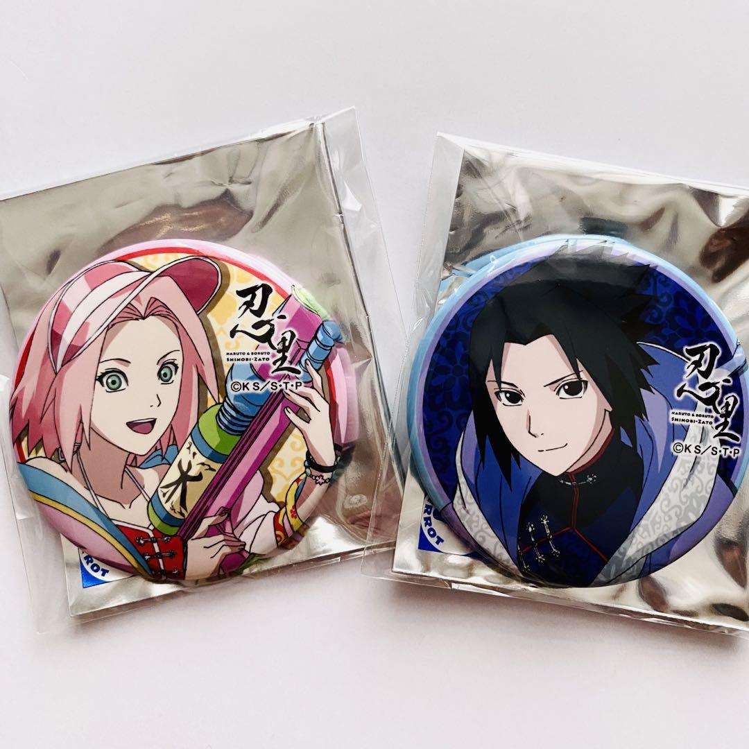 NARUTO 真夏の大水遁祭 缶バッジ サスケ＆サクラ