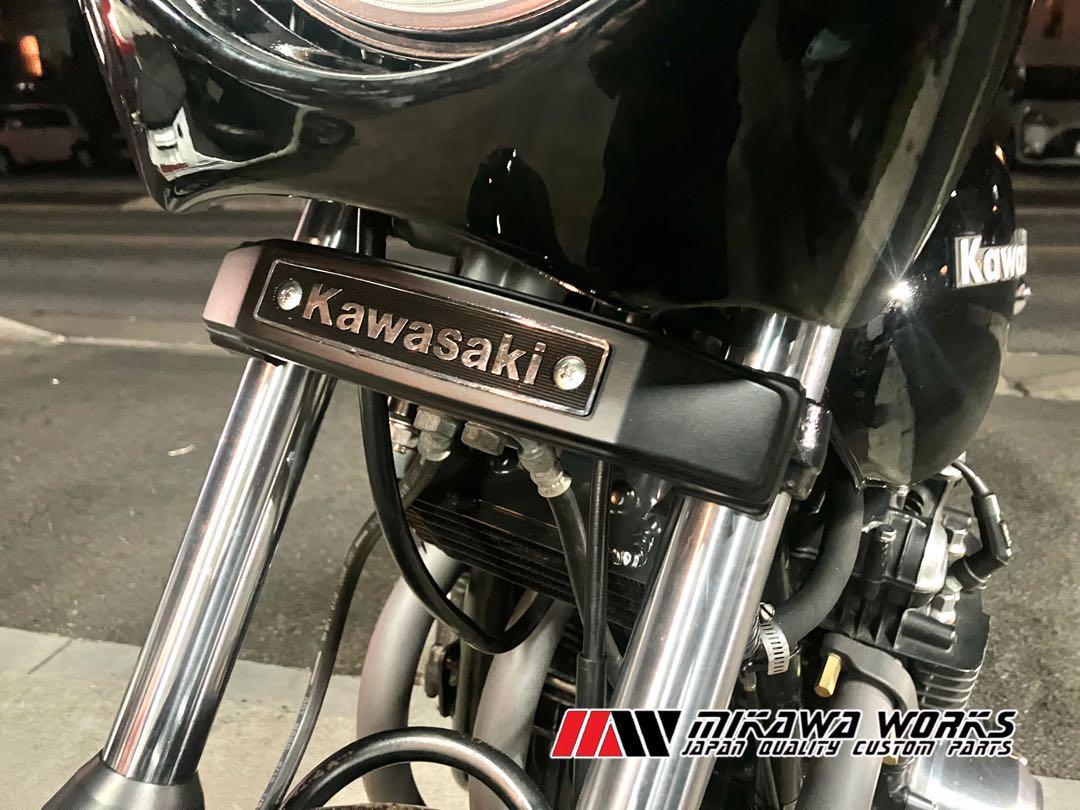 Z400FX フロント ステム エンブレム 取り付け ステー セット