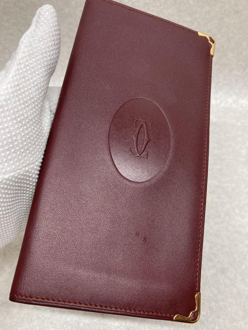 美品 Cartier カルティエ マストライン 長財布 レディース ボルドー