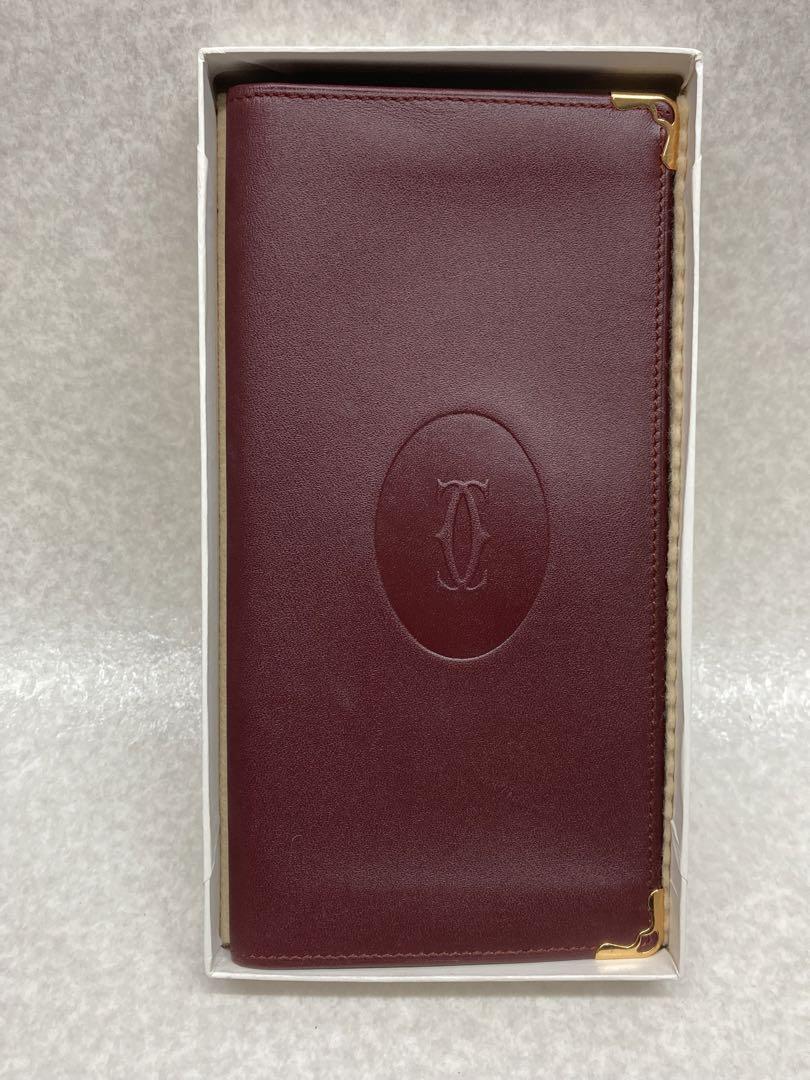 美品 Cartier カルティエ マストライン 長財布 レディース ボルドー
