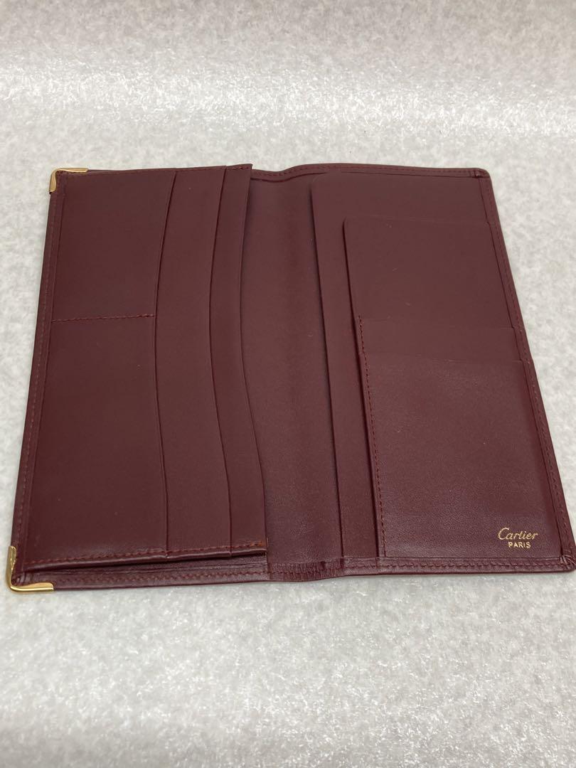 美品 Cartier カルティエ マストライン 長財布 レディース ボルドー