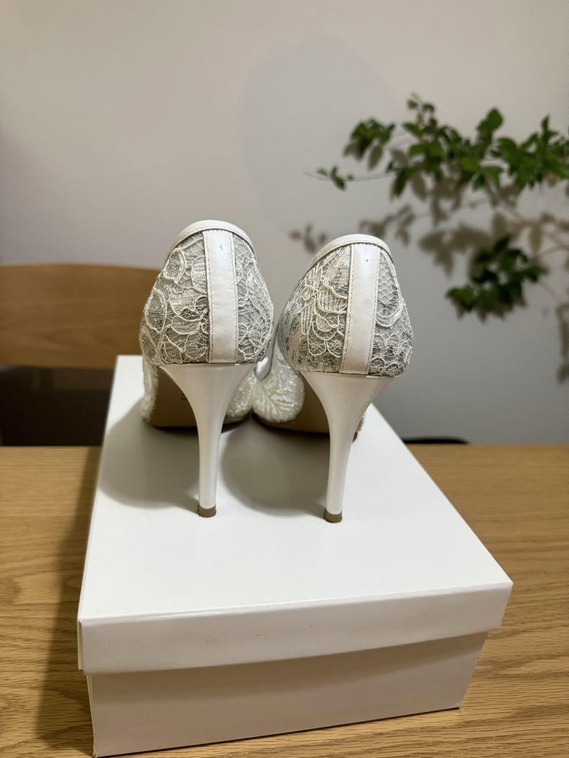 【美品】ダイアナ/シンデレラ　パンプス　9cmヒール　ウェディングシューズ
