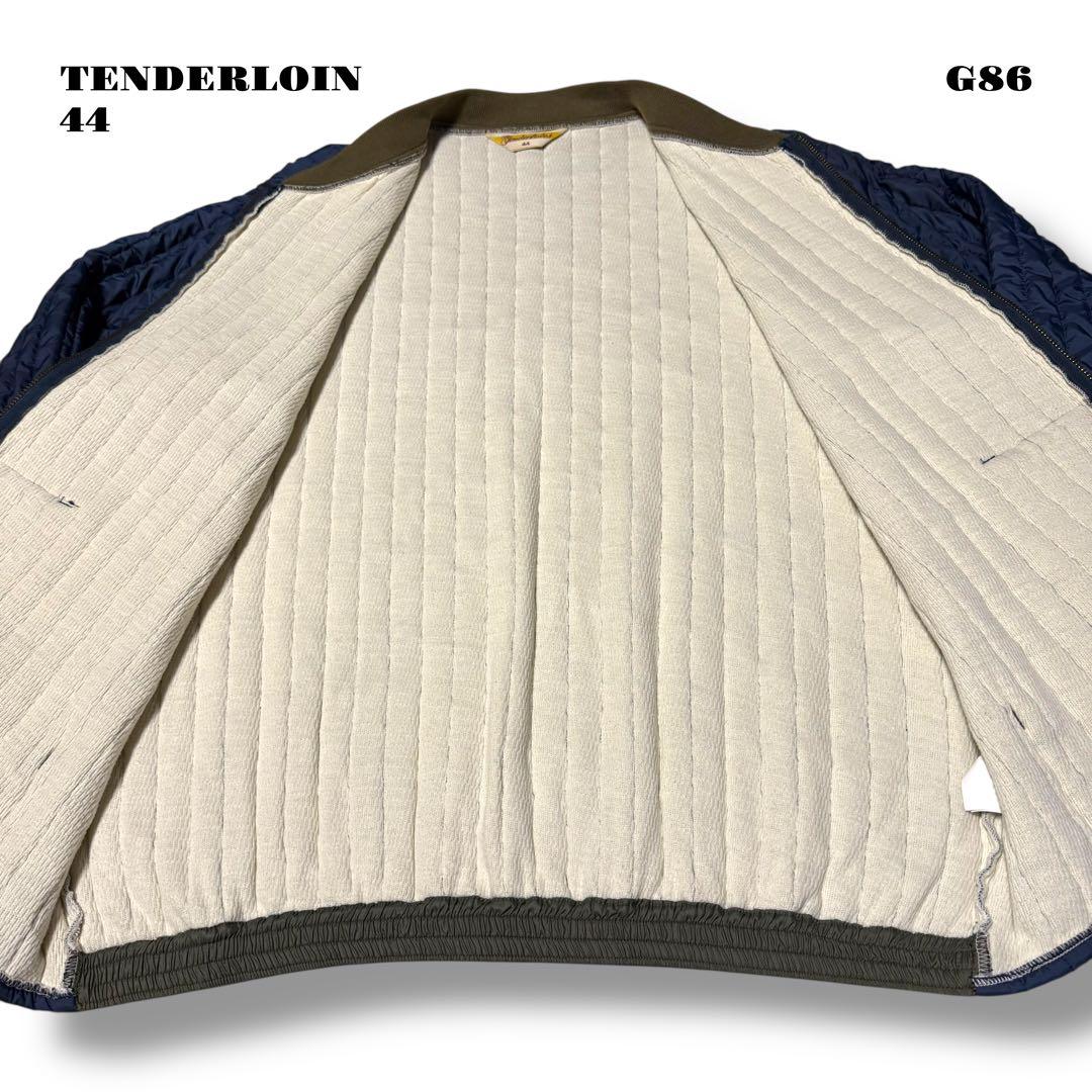 希少品！ TENDERLOIN ナイロン キルティング ジャケット 紺 青 44