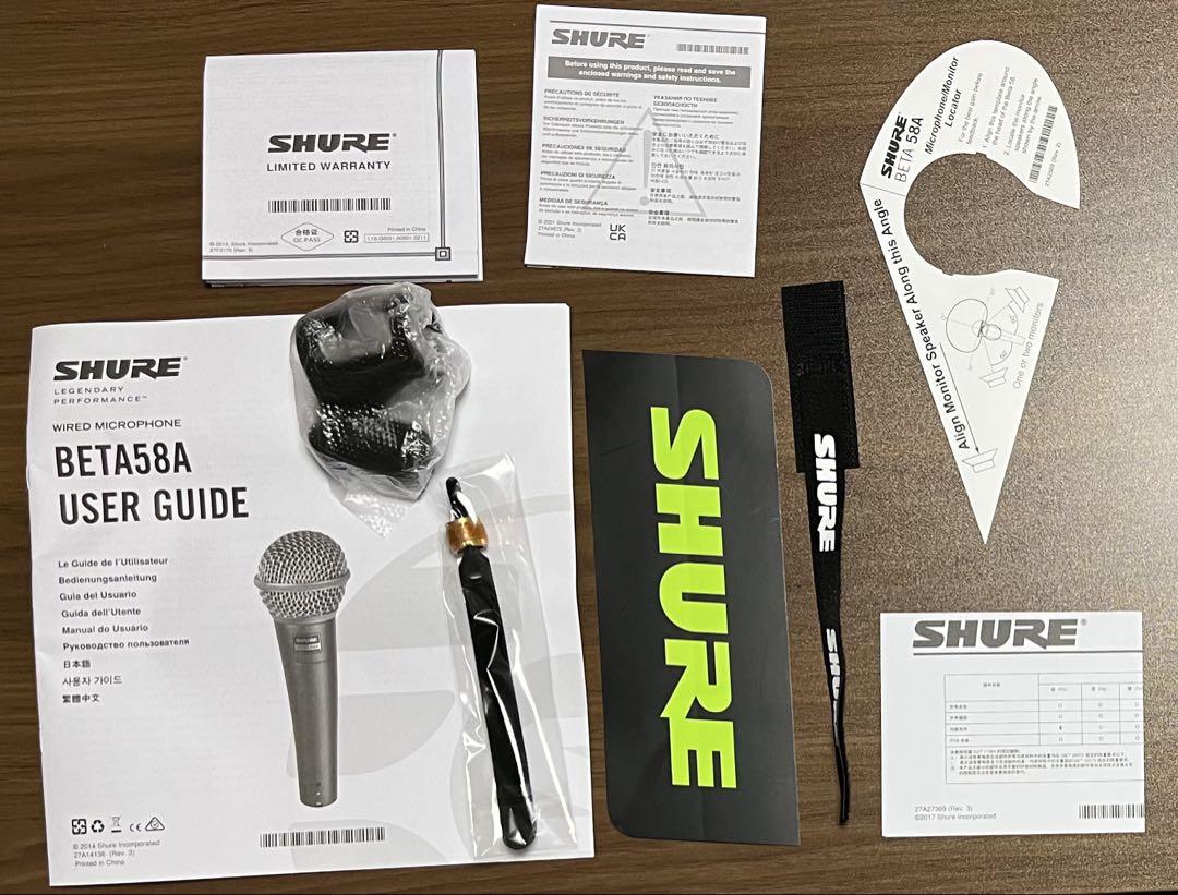 【美品】SHURE BETA 58A ダイナミックマイク