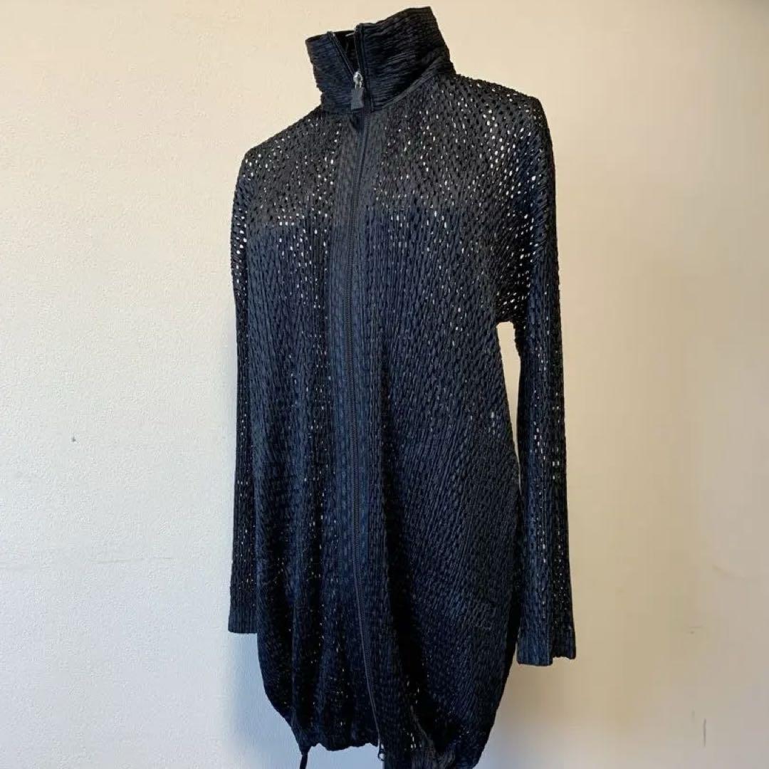 PLEATS PLEASE メッシュロングジャケット