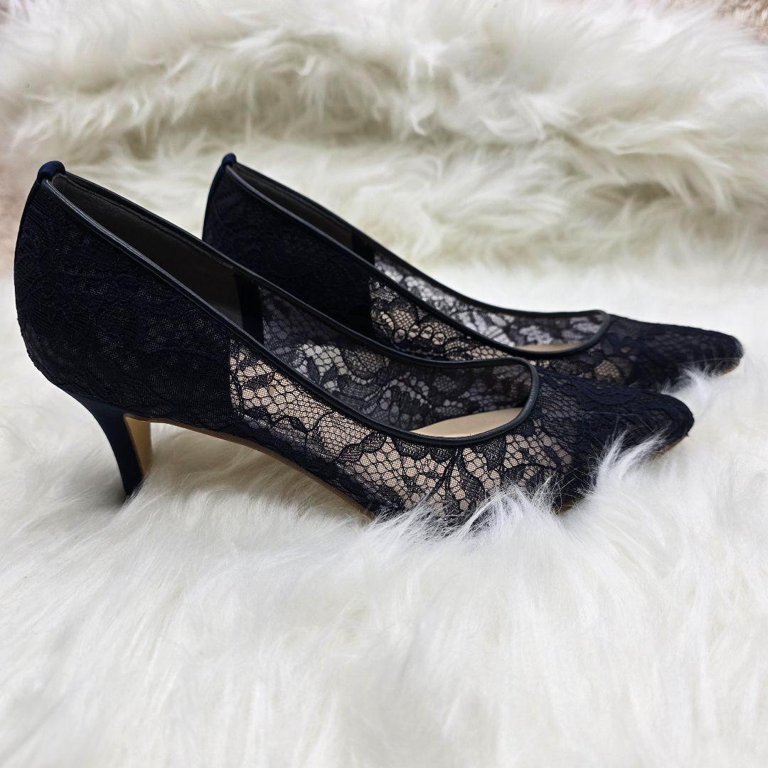 ✨極美品✨Le Talon ルタロン 総レース パンプス ネイビー 22.5cm
