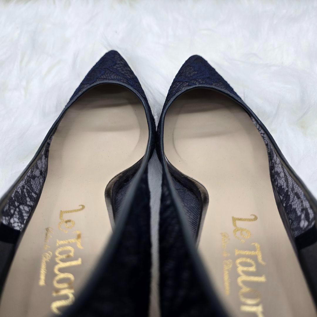 ✨極美品✨Le Talon ルタロン 総レース パンプス ネイビー 22.5cm
