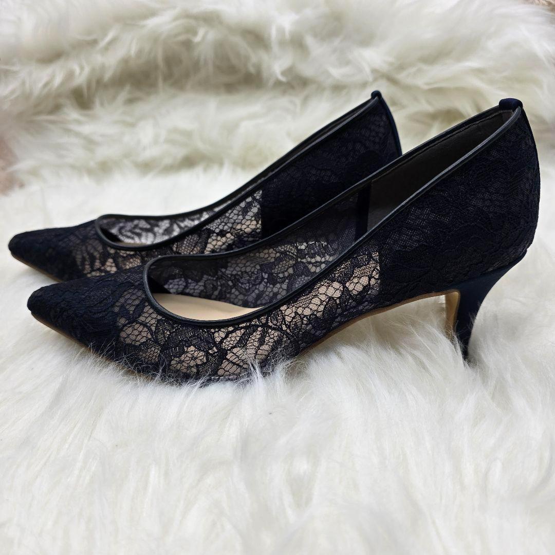 ✨極美品✨Le Talon ルタロン 総レース パンプス ネイビー 22.5cm