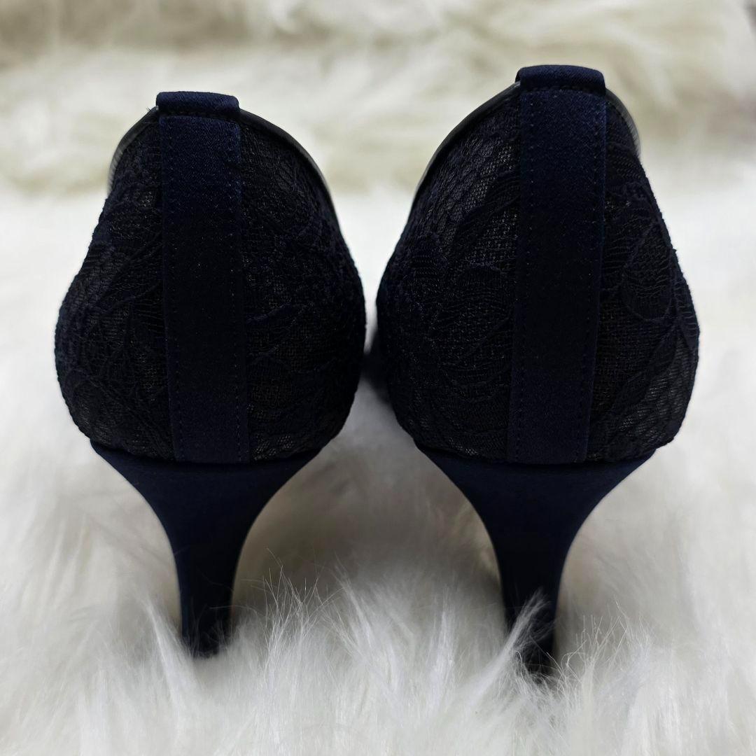 ✨極美品✨Le Talon ルタロン 総レース パンプス ネイビー 22.5cm