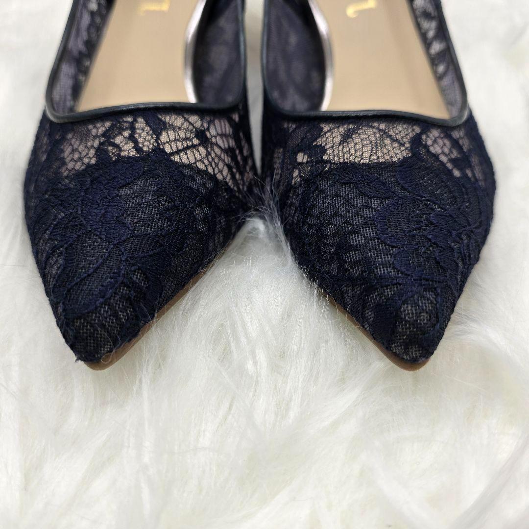 ✨極美品✨Le Talon ルタロン 総レース パンプス ネイビー 22.5cm