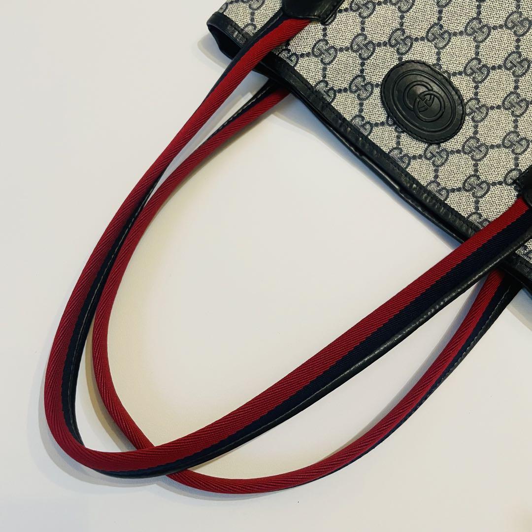 極美品*GUCCI トートバッグ GGスプリーム ハンド PVCレザー シェリー 画像7