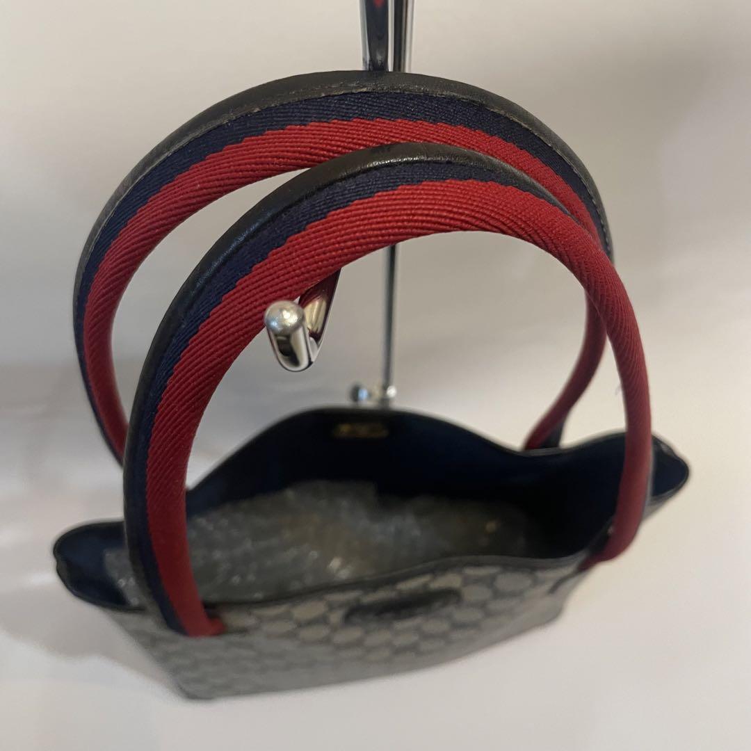 極美品*GUCCI トートバッグ GGスプリーム ハンド PVCレザー シェリー 画像9