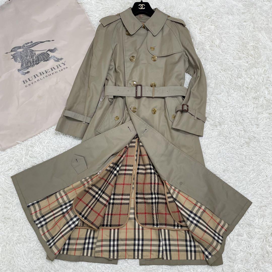 着丈115✨️バーバリー ライナー ベルト付き トレンチコート マキシ M〜L